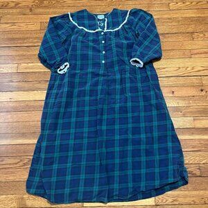 Vintage Nightgown Lang of Salzburg Full Length Flannel Nightgown Size Medium